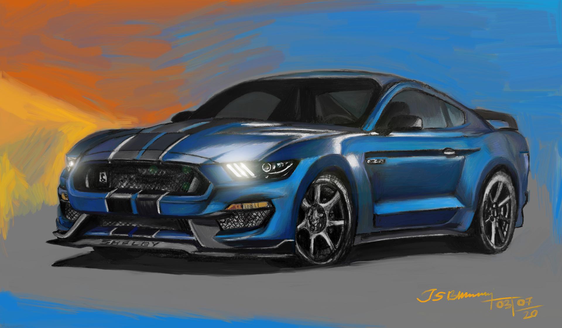 shelby mustang drawings