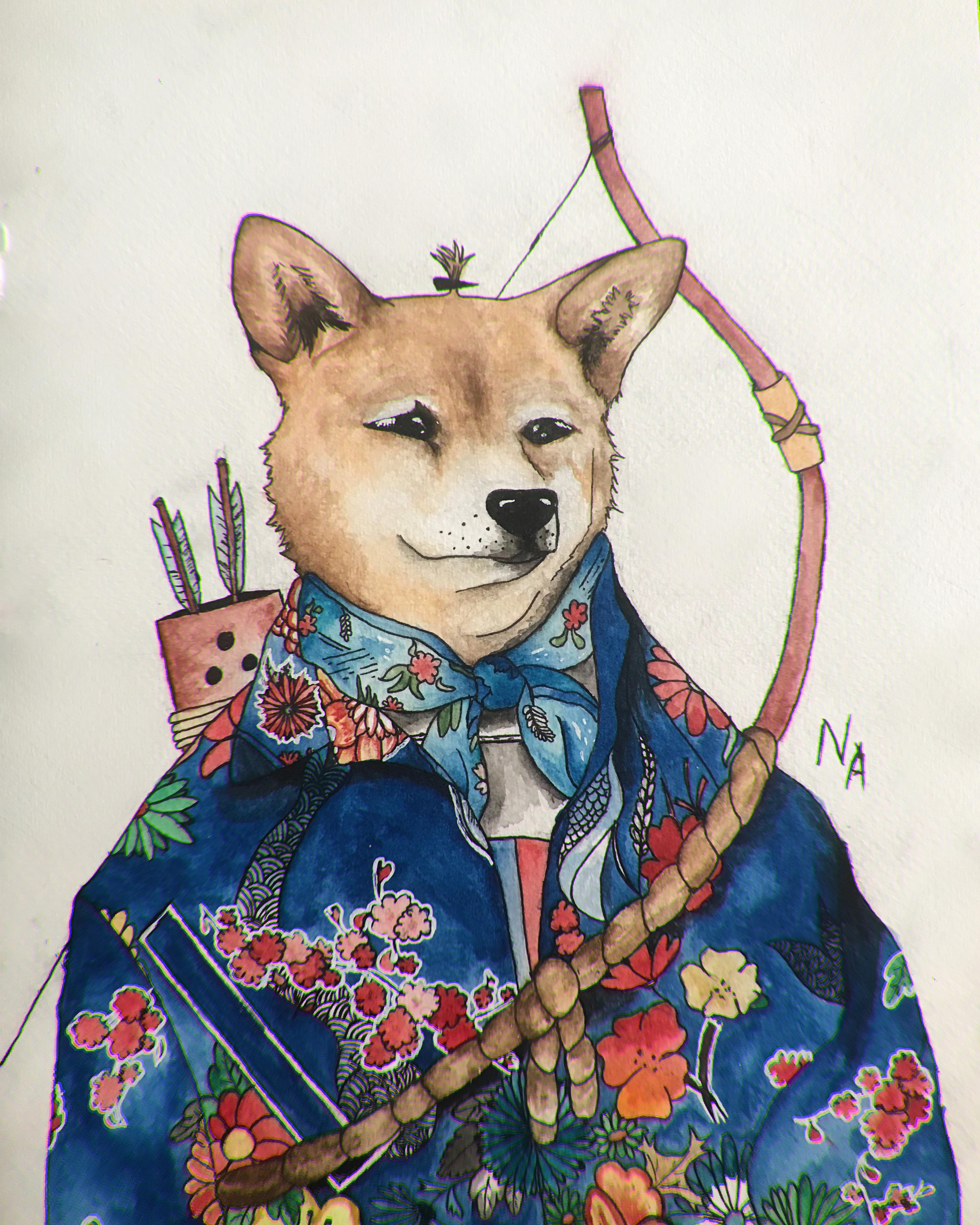 Samurai Shiba. - WetCanvas: Online Living for Artists
