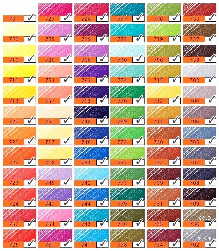 Prismacolor / Polychromos Colour Comparison Chart - Colour with Claire