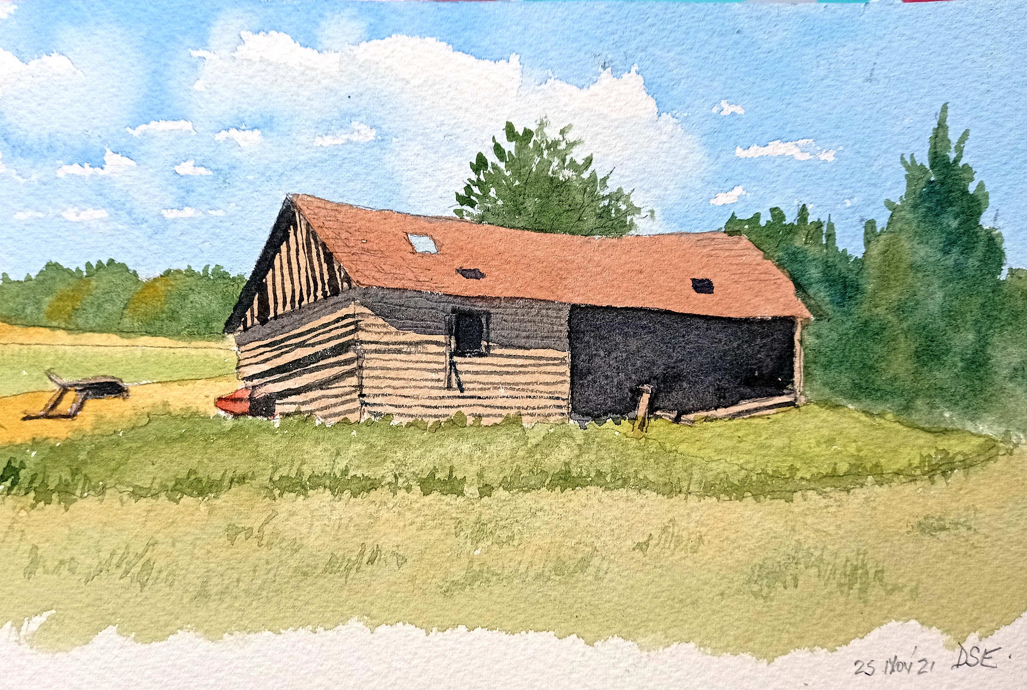 Watercolor Challenge December 2021- Field Barn - WetCanvas: Online ...